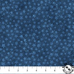 Northcott Stonehenge Stars and Stripes 13 Star Blender Dark Blue