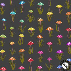 Andover Fabrics Color Wheel Mushroom Parade Night