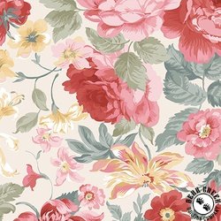 Maywood Studio La Fleur Flannel Focal Floral Cream/Multi Maywood Studio La Fleur Flannel Focal Floral Cream/Multi