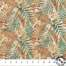 Northcott Stonehenge Rooted Leaves Beige/Multi Northcott Stonehenge Rooted Leaves Beige/Multi