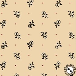 QT Fabrics Oxford Archival Ditsy Cream/Black