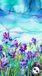 Northcott Infatuation Floral Ombre Purple/Multi