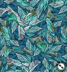 QT Fabrics Sunlit Bears Stained Glass Teal QT Fabrics Sunlit Bears Stained Glass Teal
