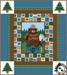Only You Smokey Bear Panel Free Quilt Pattern