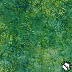 Wilmington Prints Mystic Vineyard Batik Paisley Green