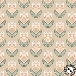 Cloud9 Fabrics Honey Garden Tulips Natural