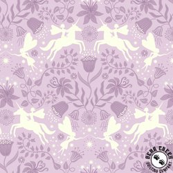 Lewis and Irene Fabrics Glow Fairies Fairy Friends Pink