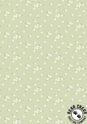 Lewis and Irene Fabrics Joys of Spring Flowerets Pale Sage Green