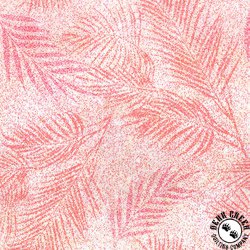Riley Blake Designs Expressions Batiks Toes in the Sand Palms Coral Soft Coral