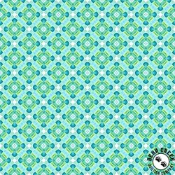 In The Beginning Fabrics Dragon Friends Geo 5 Teal
