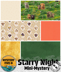 Mystery Five-0 M50 Mini Mystery Fat Quarter Bundle - HIGHLAND HOOVES
