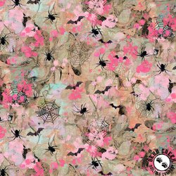 Clothworks Faboolous Spiders & Bats Multi Color