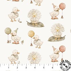 Figo Fabrics Tiny Waddles Ducks Cream