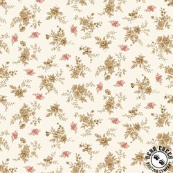 Henry Glass Sunwashed Romance 108 Inch Wide Backing Fabric Ditsy Floral Cream