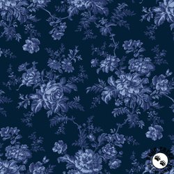 Windham Fabrics Jasper Blue Flower Picking Indigo