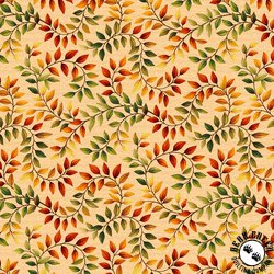 Studio E Fabrics Autumn Fields Vine Leaves Light Pumpkin Studio E Fabrics Autumn Fields Vine Leaves Light Pumpkin