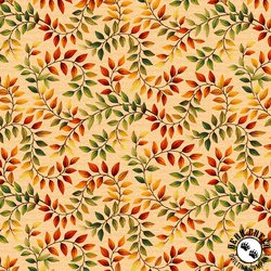 Studio E Fabrics Autumn Fields Vine Leaves Light Pumpkin