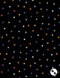 Wilmington Prints Fe-Line Frisky Paw Prints Black