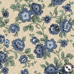 Marcus Fabrics Grace Elizabeth Large Floral Blue Marcus Fabrics Grace Elizabeth Large Floral Blue