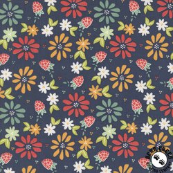 Moda Raspberry Summer Spring Berries Floral Blueberry Moda Raspberry Summer Spring Berries Floral Blueberry