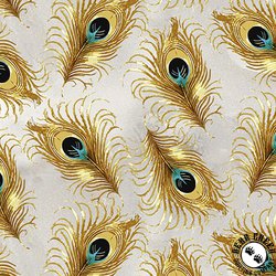 Blank Quilting Alabaster Wings Tossed Feathers Alabaster Blank Quilting Alabaster Wings Tossed Feathers Alabaster