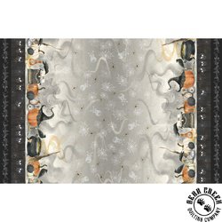 P&B Textiles Hocus Pocus Spooky Scene Double Border Multi