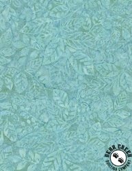 Wilmington Prints Oasis Batik Leaves Aqua