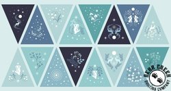 Lewis and Irene Fabrics A Winter's Moon Bunting Panel Lewis and Irene Fabrics A Winter's Moon Bunting Panel