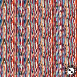 Andover Fabrics Deep Blue Sea Wave Stripe Dark Blue Andover Fabrics Deep Blue Sea Wave Stripe Dark Blue