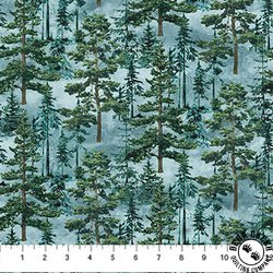 Northcott Stonehenge Eagle Pass Packed Trees Blue/Multi Northcott Stonehenge Eagle Pass Packed Trees Blue/Multi