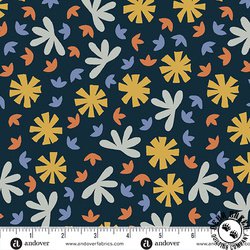 Andover Fabrics Conway Cottage Meadow Navy