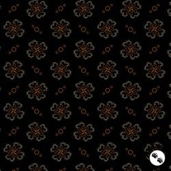 Andover Fabrics Bridgeport Quatrefoil Black