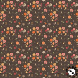 Riley Blake Designs Autumn Floral Raisin