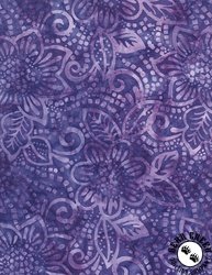 Wilmington Prints Polaris Batiks Dotted Blooms Purple