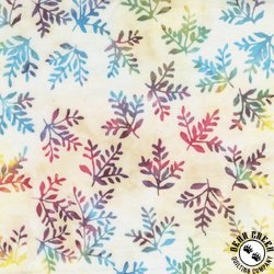 Anthology Fabrics Lost In Time Batik Fern Leaves Rainbow