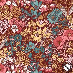 Cloud9 Fabrics Eventide Garden Burgundy