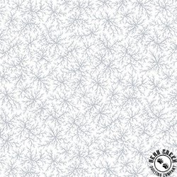 Henry Glass Quilter's Flour VI Branches White on White