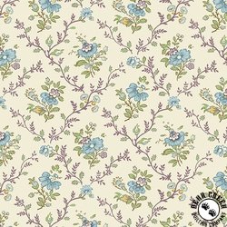 Andover Fabrics Ayla Lattice Flowers Azure