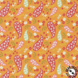 Moda Raspberry Summer Paisley Apricot