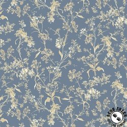 Marcus Fabrics Wild Flowers Branches Blue Marcus Fabrics Wild Flowers Branches Blue