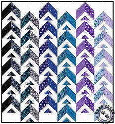 Figo Fabrics Full Moon Chevron Points Whole Cloth Quilt Panel