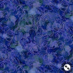 P&B Textiles Painted Sea Flowing Linework Dark Violet P&B Textiles Painted Sea Flowing Linework Dark Violet