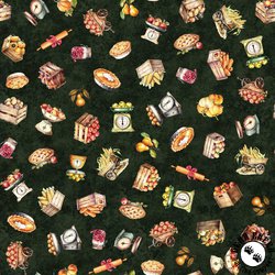 QT Fabrics Autumn Spice Autumn Foods Evergreen