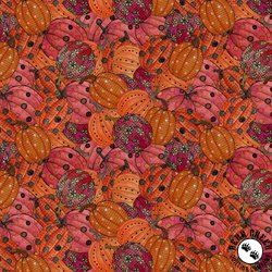 Clothworks Faboolous Pumpkins Orange