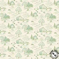 Andover Fabrics Heartland Little Toile Cream