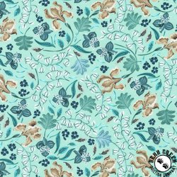 Robert Kaufman Fabrics Feathers and Flora Leaves Mint