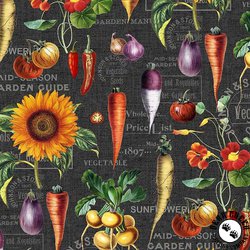 Michael Miller Fabrics Garden Variety Garden Guide Charcoal