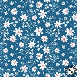 Riley Blake Designs Firework Fields Main Coastal Blue Riley Blake Designs Firework Fields Main Coastal Blue