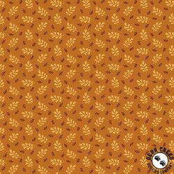 Andover Fabrics Autumn Woods Heartleaf Yellow