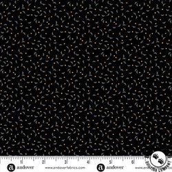 Andover Fabrics Midnight Moon Bats Pitch Black